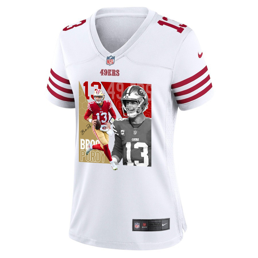 Alternative view of Brock Purdy #13 San Francisco 49ers Game Jersey - Women's | White