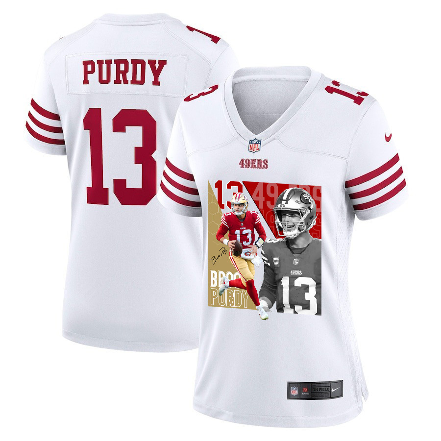 Brock Purdy #13 San Francisco 49ers Game Jersey - Women's | White