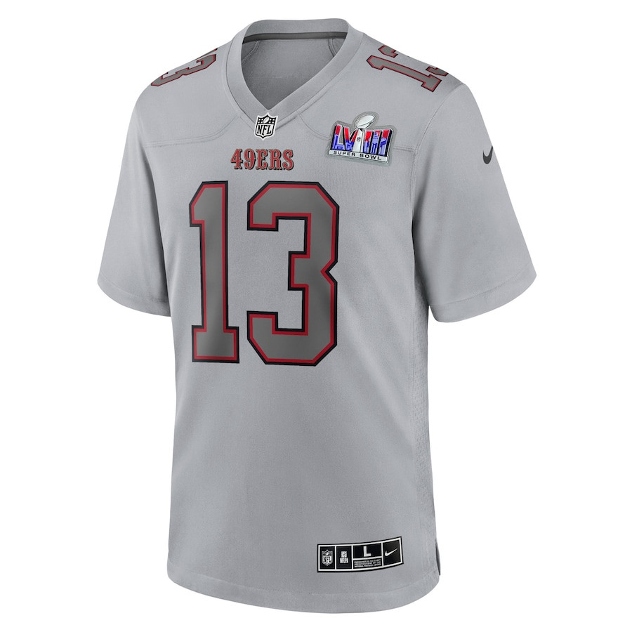 Alternative view of Brock Purdy #13 San Francisco 49ers Super Bowl LVIII Game Jersey - Men's | Gray