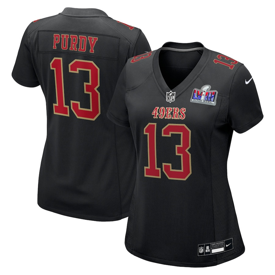 Brock Purdy #13 San Francisco 49ers Super Bowl LVIII Game Jersey - Women's | Carbon Black