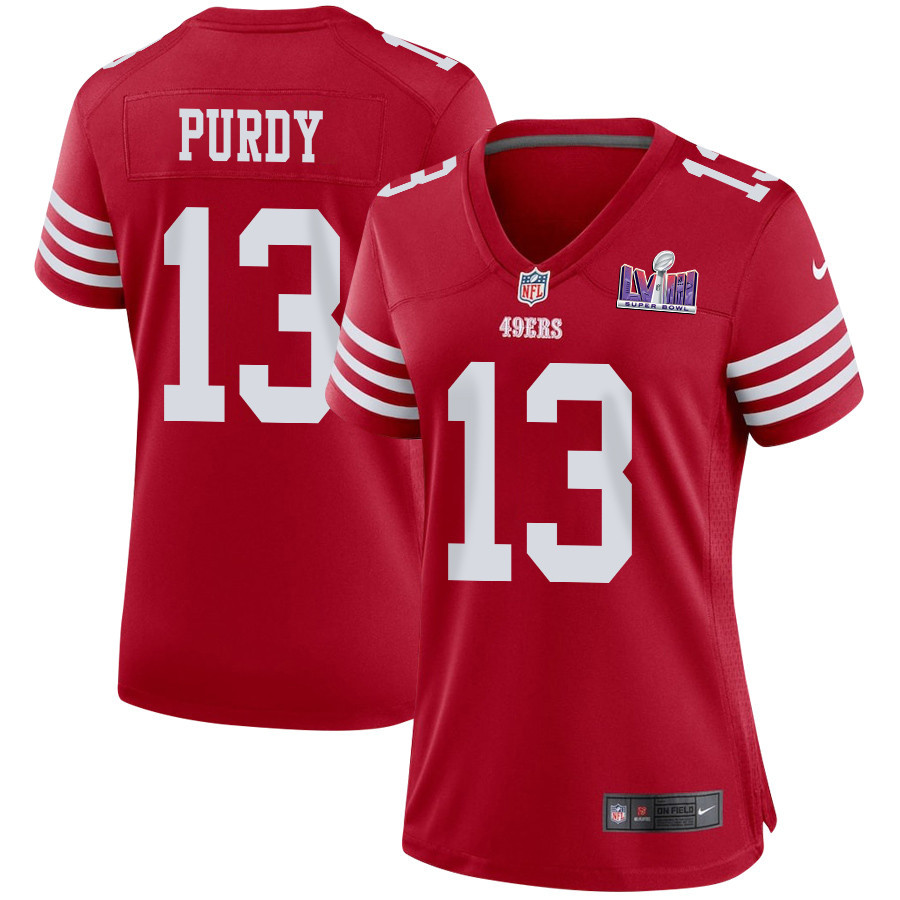 Brock Purdy #13 San Francisco 49ers Super Bowl LVIII Patch Game Jersey - Women's | Scarlet