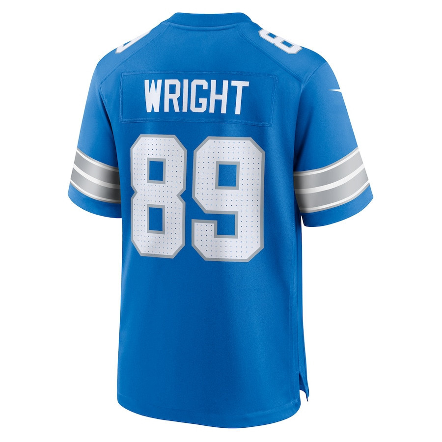 Brock Wright #89 Detroit Lions Super Bowl LIX Game Jersey - Youth | Blue - Image 3