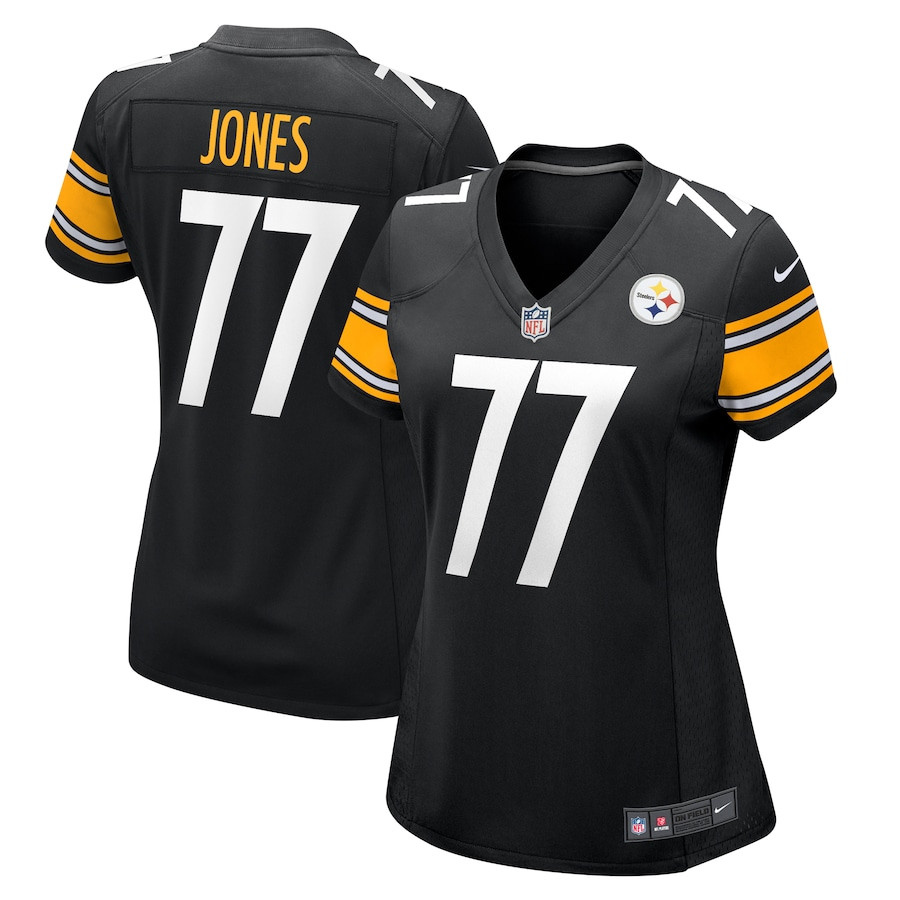 Broderick Jones #77 Pittsburgh Steelers Game Jersey - Women's | Black