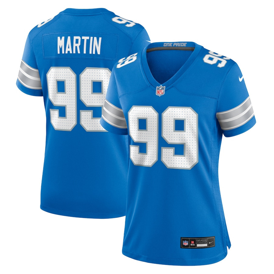Brodric Martin #99 Detroit Lions Game Jersey - Women's | Blue
