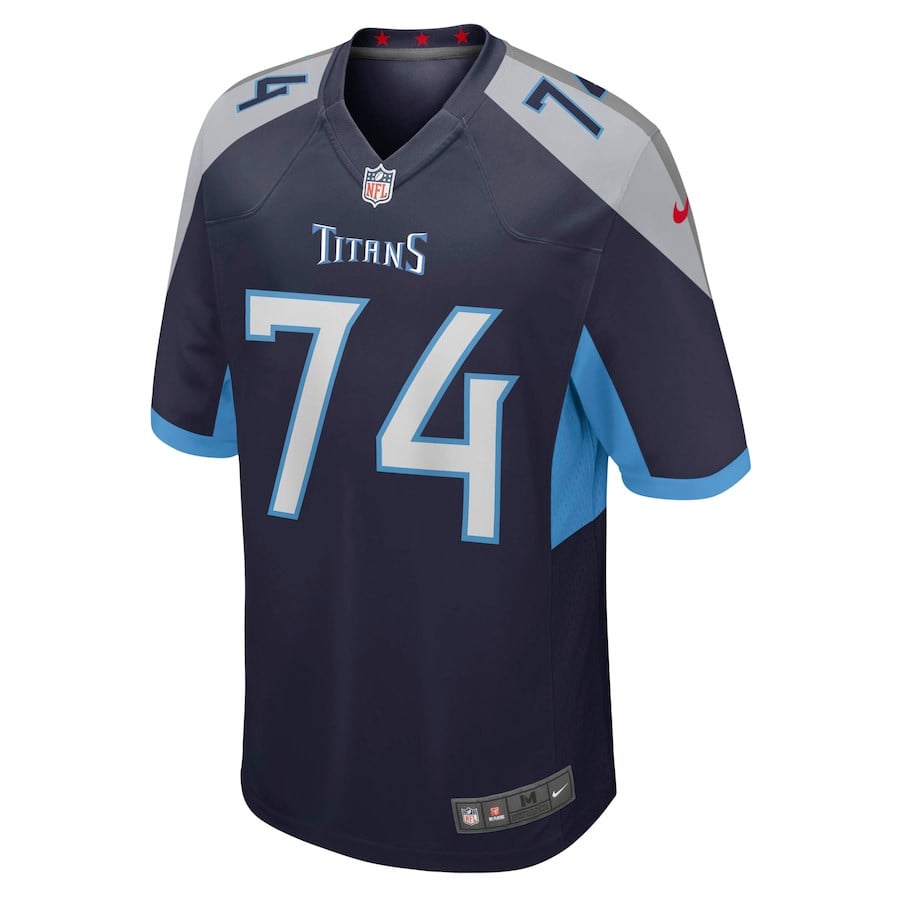 Alternative view of Bruce Matthews #74 Tennessee Titans Game Jersey - Men's | Navy