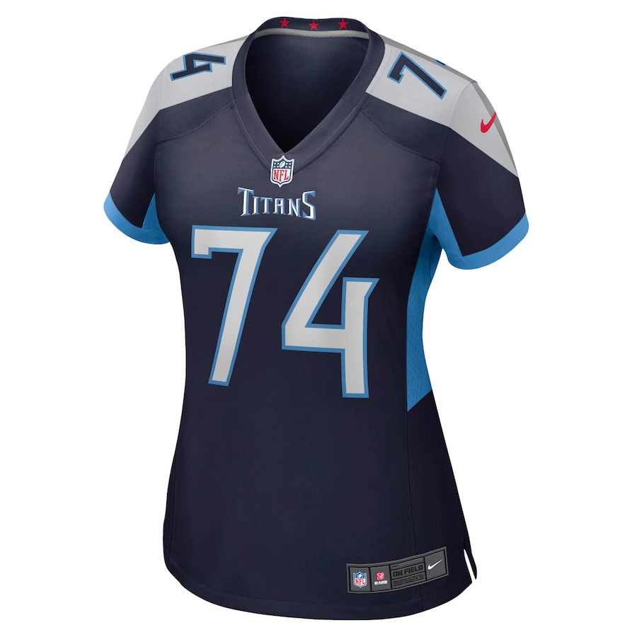 Alternative view of Bruce Matthews #74 Tennessee Titans Game Jersey - Women's | Navy