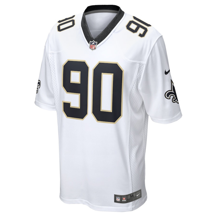 Alternative view of Bryan Bresee #90 New Orleans Saints Game Jersey - Men's