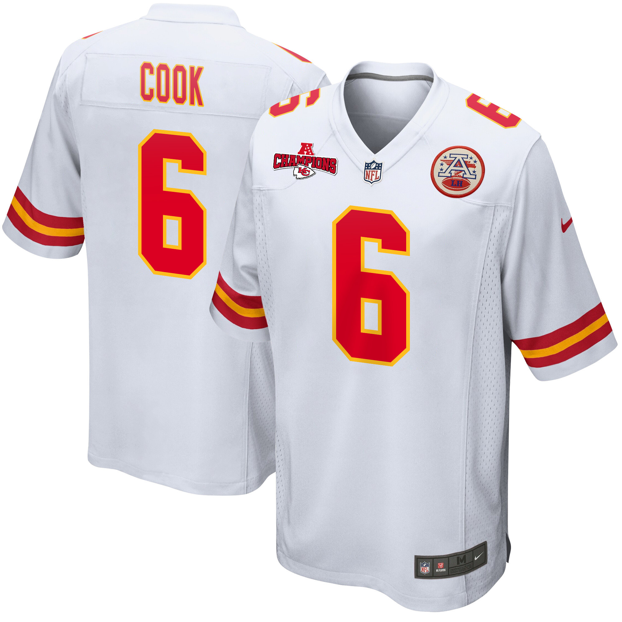 Bryan Cook #6 Kansas City Chiefs Game Jersey - Men's | White