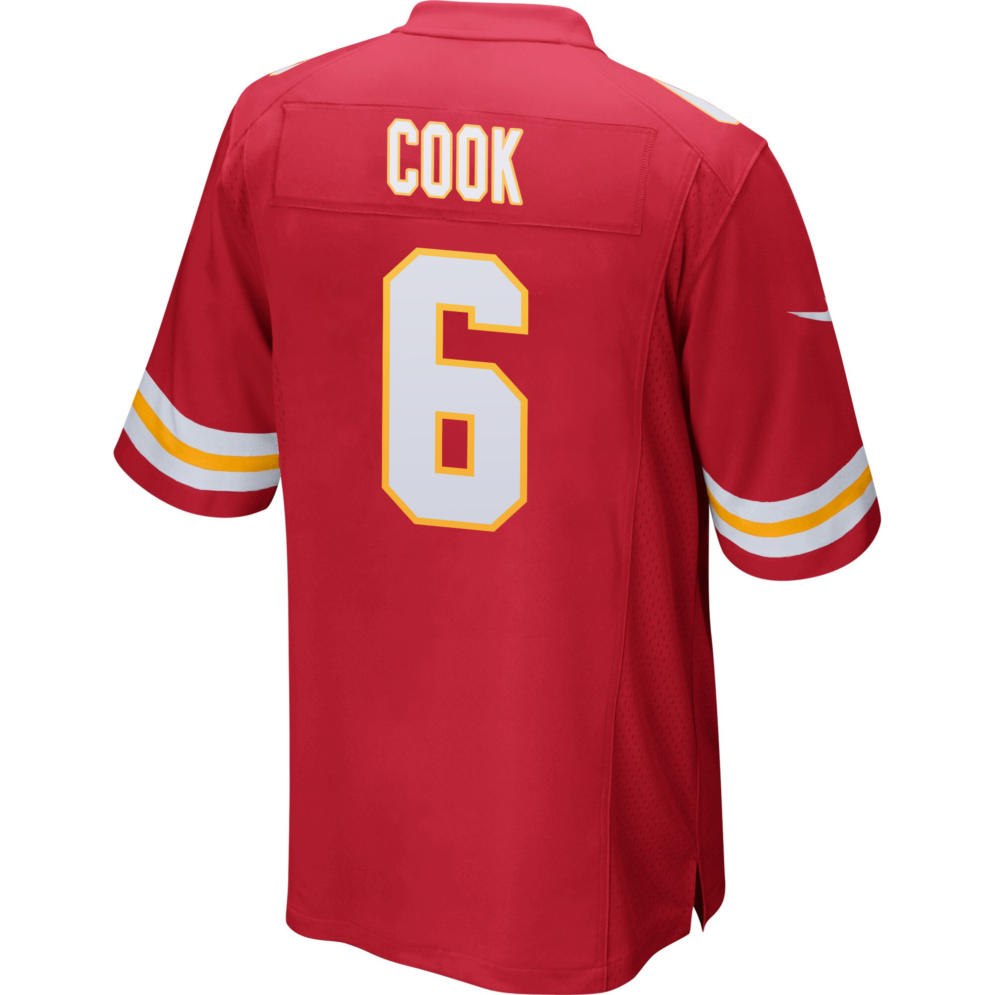 Bryan Cook #6 Kansas City Chiefs Super Bowl LVIII Champions 4X Game Jersey - Men's | Red - Image 3