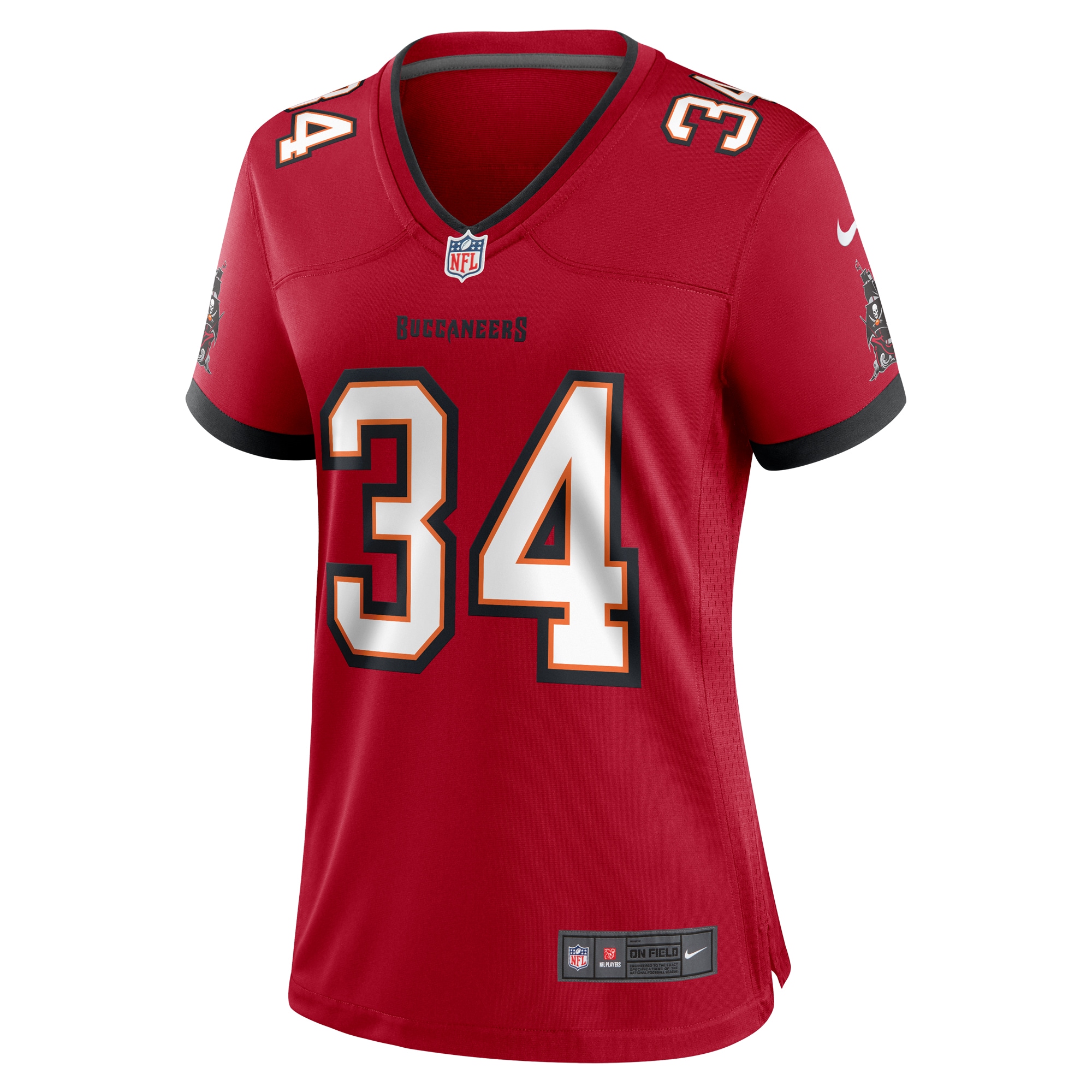 Alternative view of Bryce Hall Tampa Bay Buccaneers Game Jersey - Women's