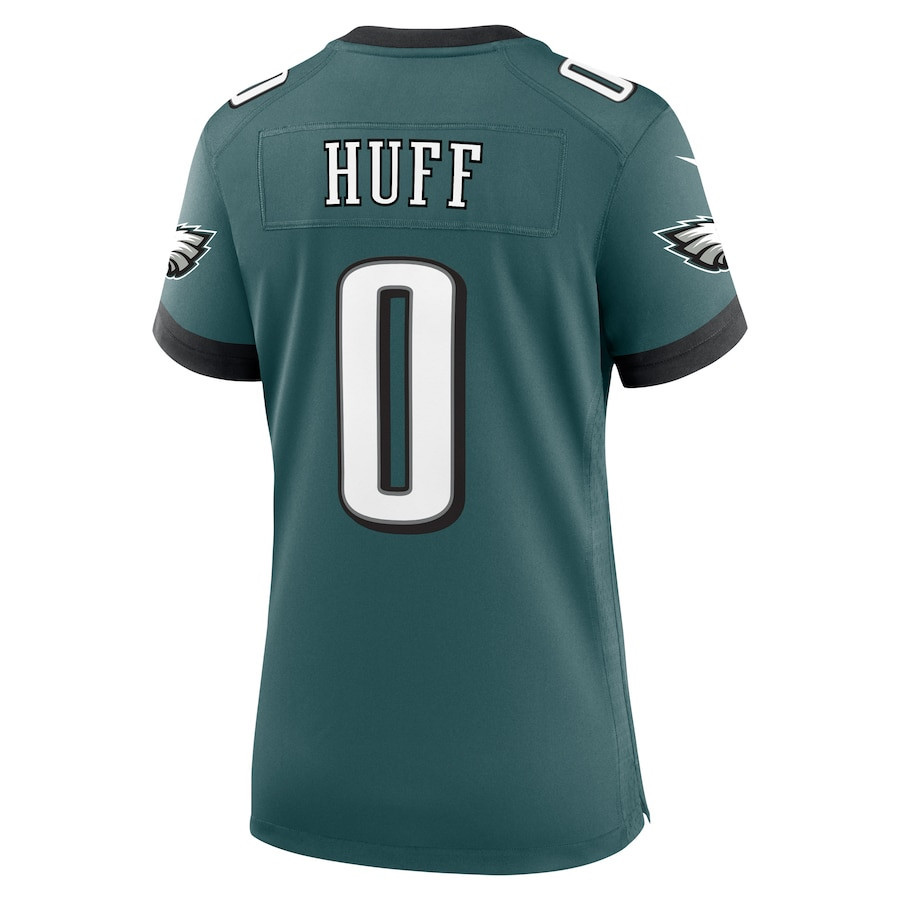 Bryce Huff #0 Philadelphia Eagles Super Bowl LIX Game Jersey - Women's | Midnight Green - Image 3