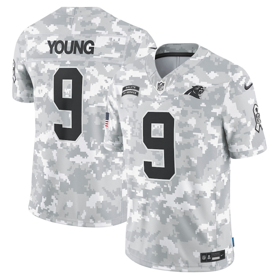 Bryce Young #9 Carolina Panthers Salute To Service Limited Jersey - Men's | Arctic Camo