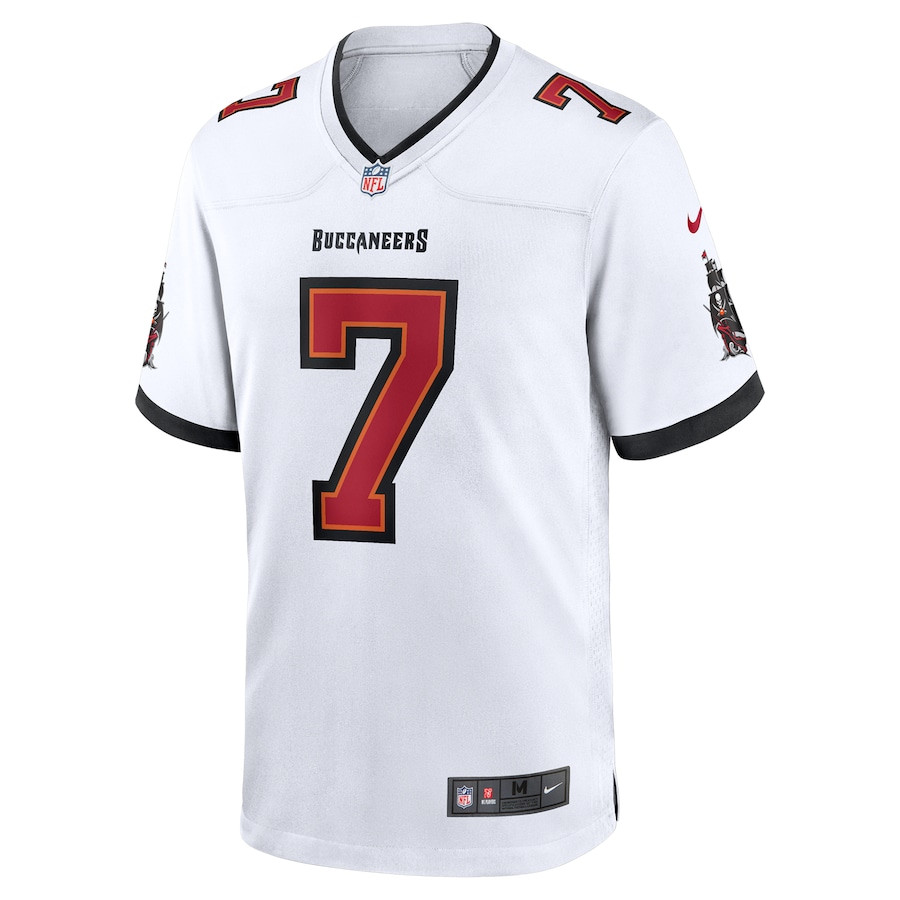 Alternative view of Bucky Irving #7 Tampa Bay Buccaneers Game Jersey - Men's | White