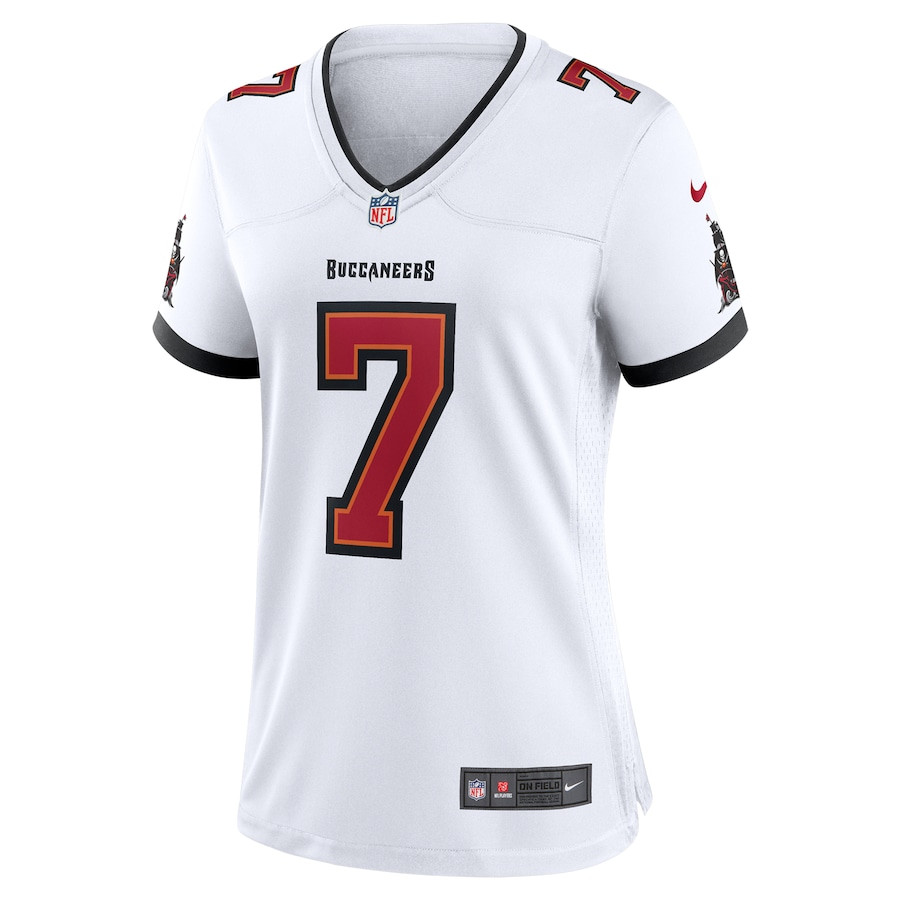 Alternative view of Bucky Irving #7 Tampa Bay Buccaneers Game Jersey - Women's | White