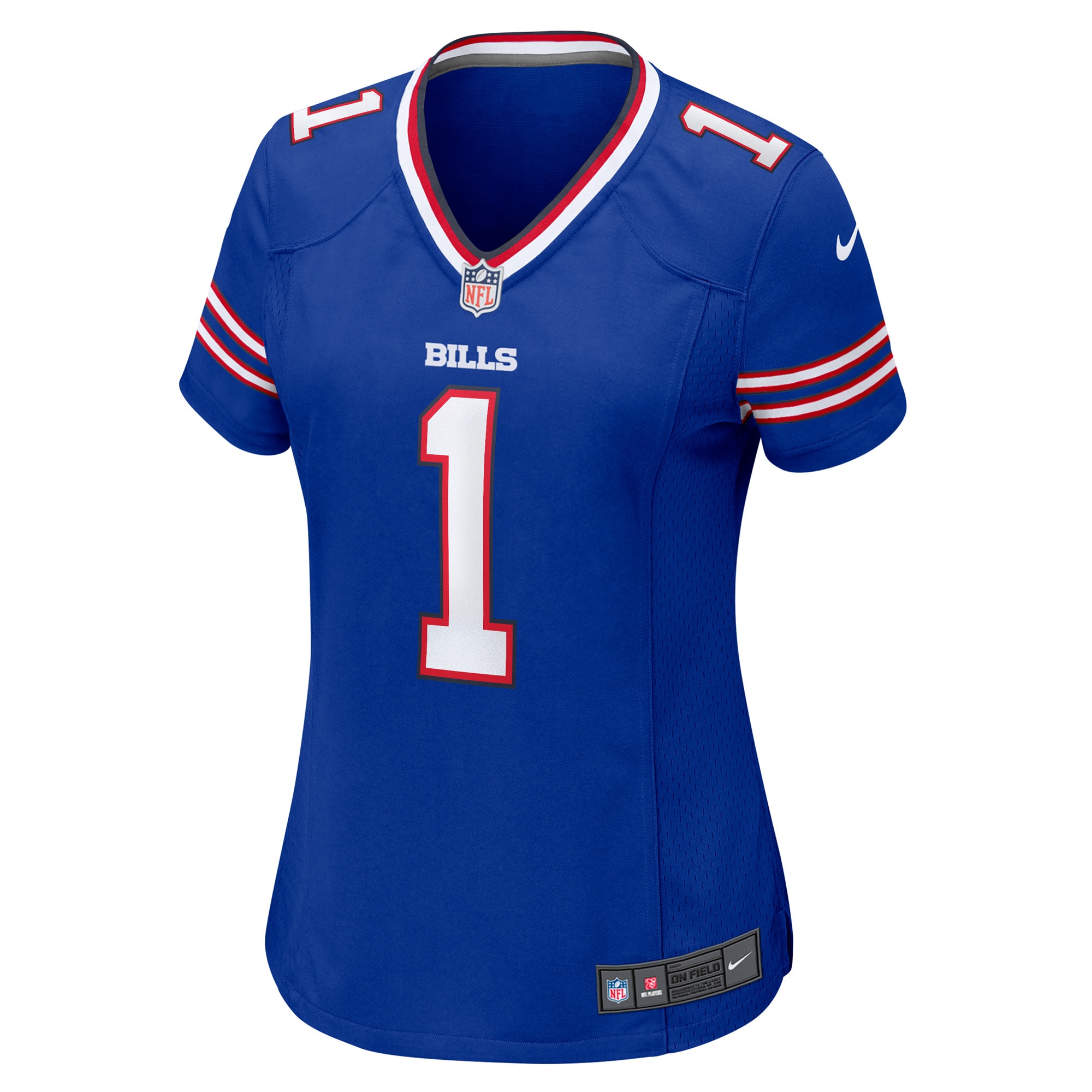 Alternative view of Buffalo Bills Number #1 Buffalo Bills Game Jersey - Women's