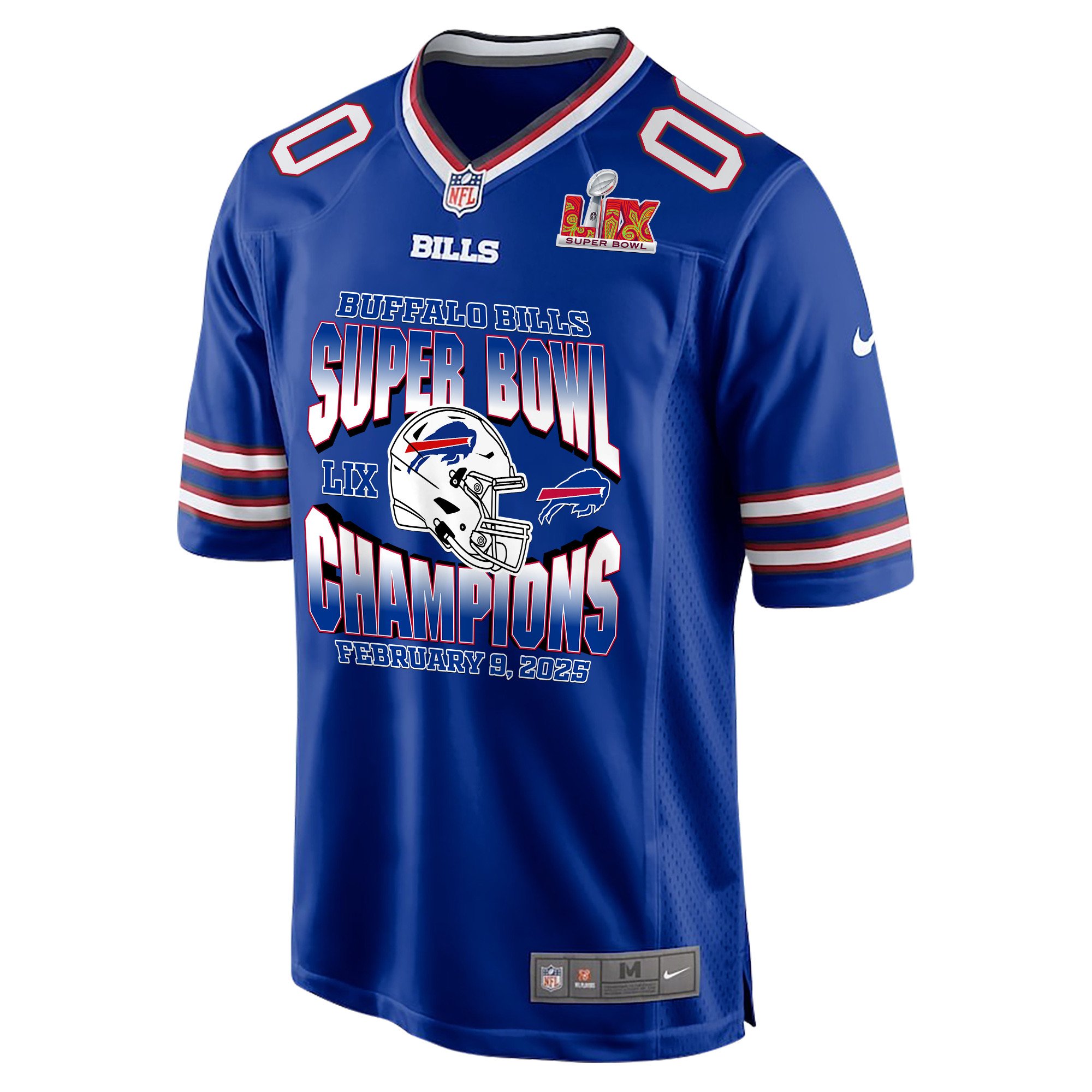 Alternative view of Buffalo Bills Super Bowl LIX Champions Game Jersey - Men's | Royal