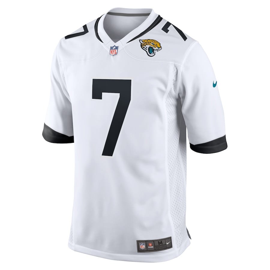 Alternative view of Byron Leftwich #7 Jacksonville Jaguars Game Jersey - Men's | White