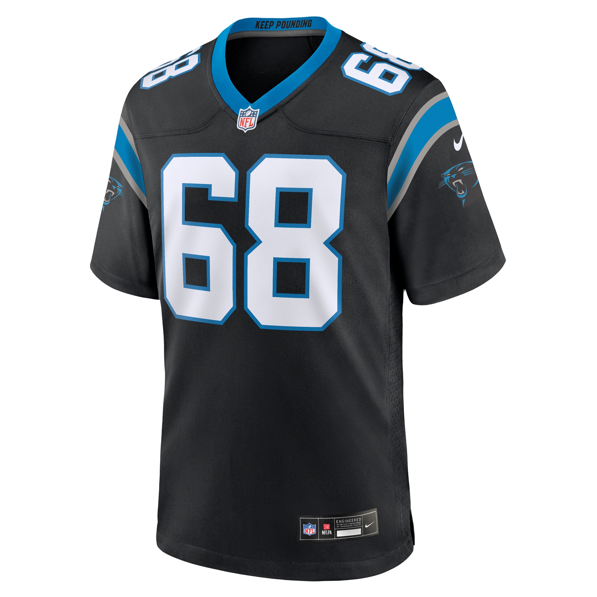 Alternative view of Cade Mays Carolina Panthers Game Jersey - Men's