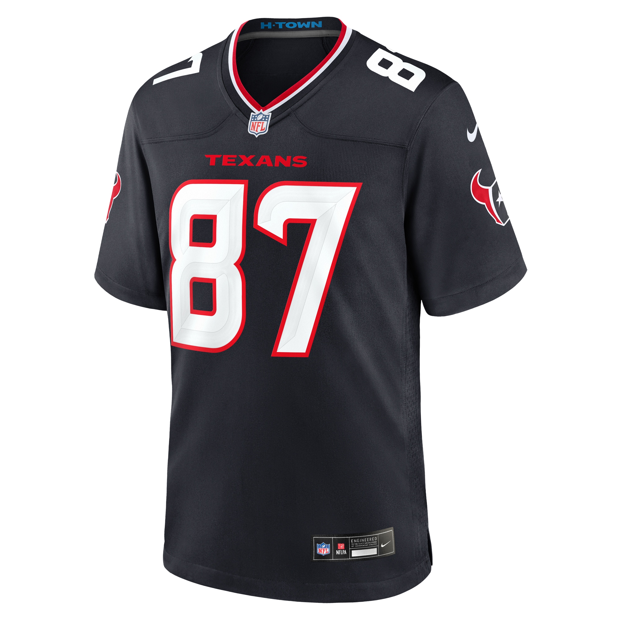 Alternative view of Cade Stover Houston Texans Game Jersey - Men's