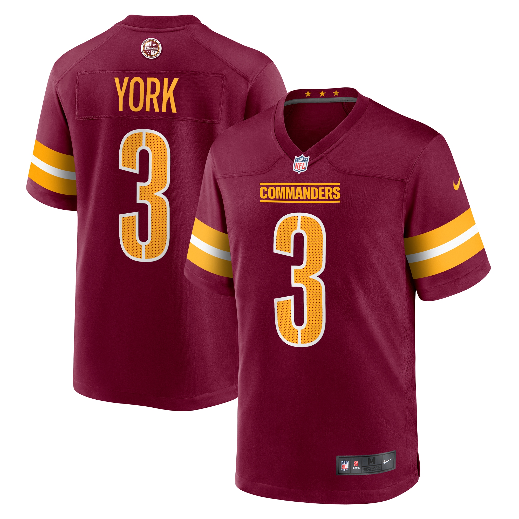 Cade York Washington Commanders Game Jersey - Men's