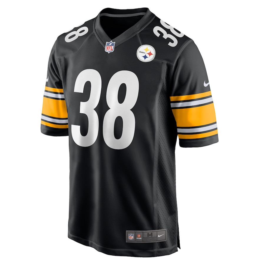 Caleb Johnson #38 Pittsburgh Steelers Game Jersey - Men's | Black - Image 2