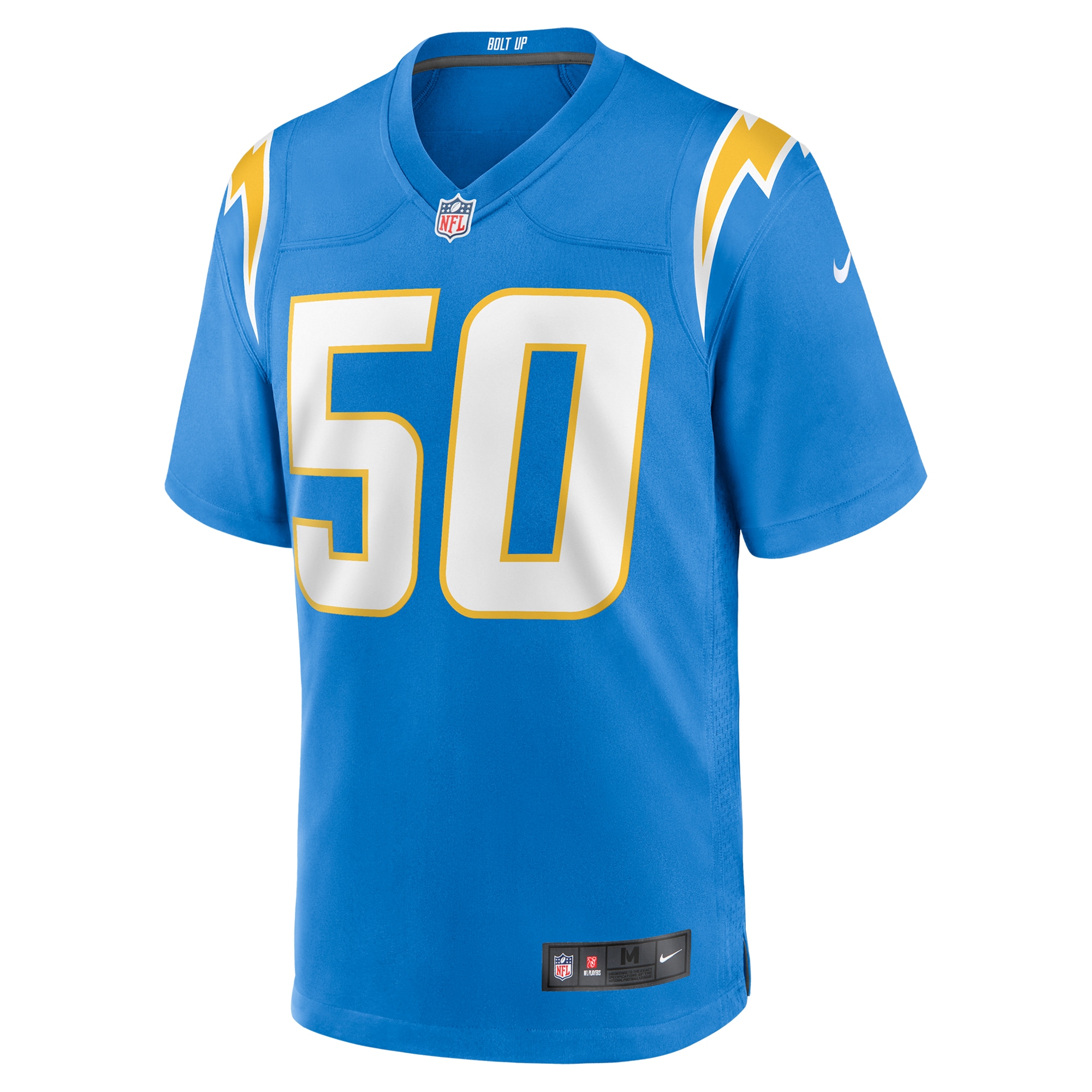 Alternative view of Caleb Murphy Los Angeles Chargers Game Jersey - Men's