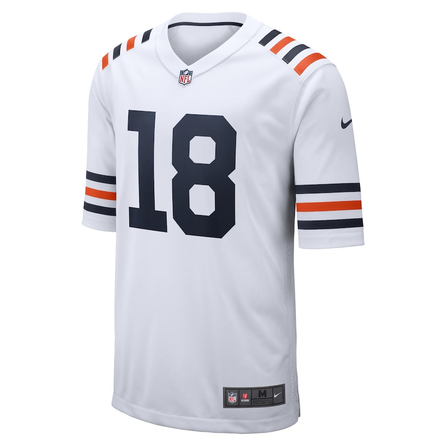 Alternative view of Caleb Williams #18 Chicago Bears 2nd Alternate Game Jersey - Men's | White