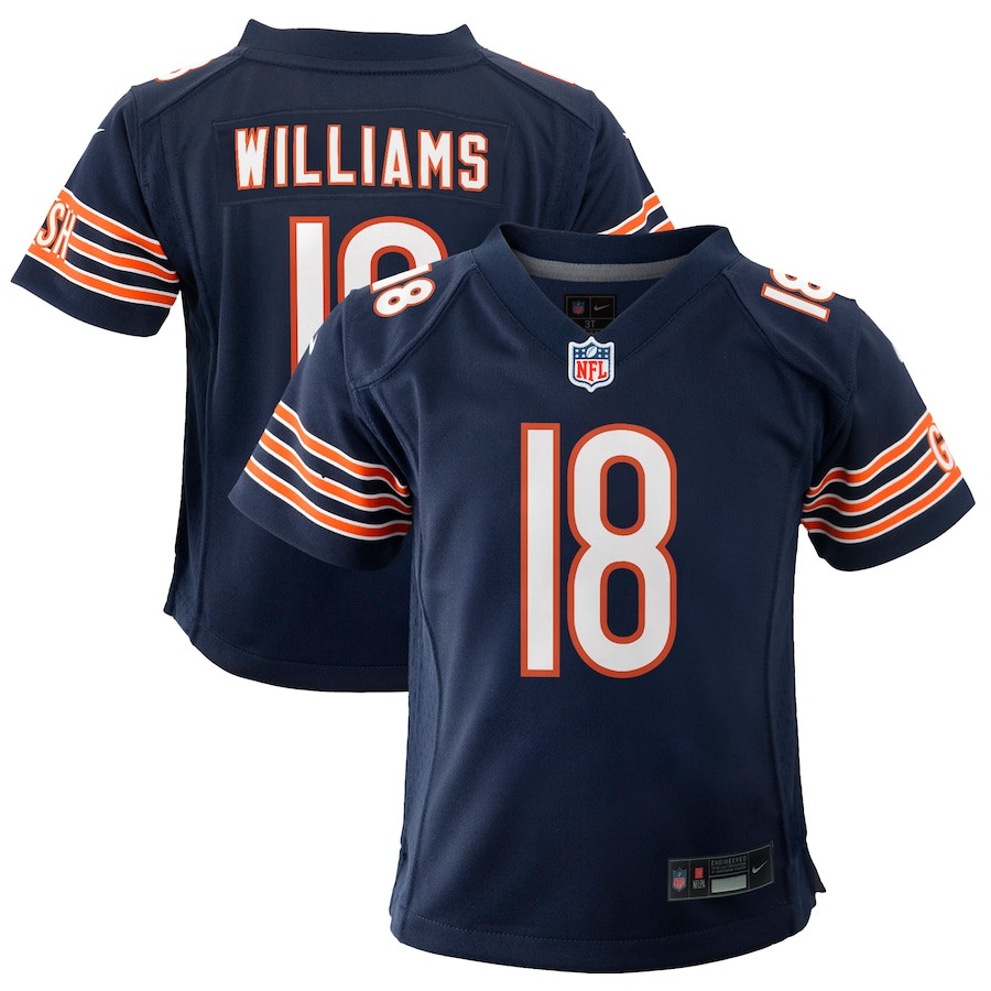 Caleb Williams #18 Chicago Bears Game Jersey - Youth | Navy