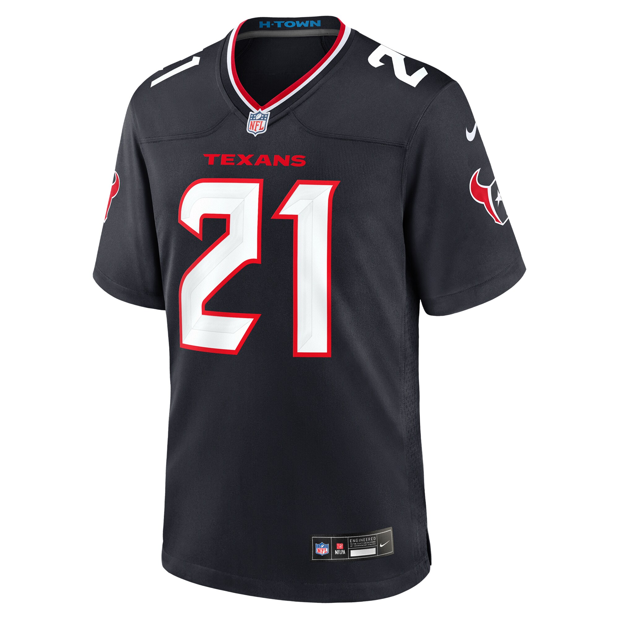 Alternative view of Calen Bullock Houston Texans Game Jersey - Men's
