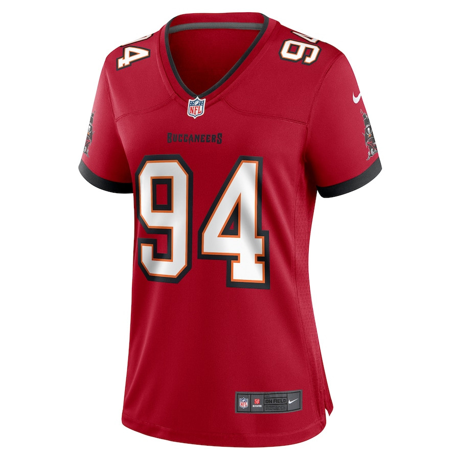 Alternative view of Calijah Kancey #94 Tampa Bay Buccaneers Game Jersey - Women's | Red