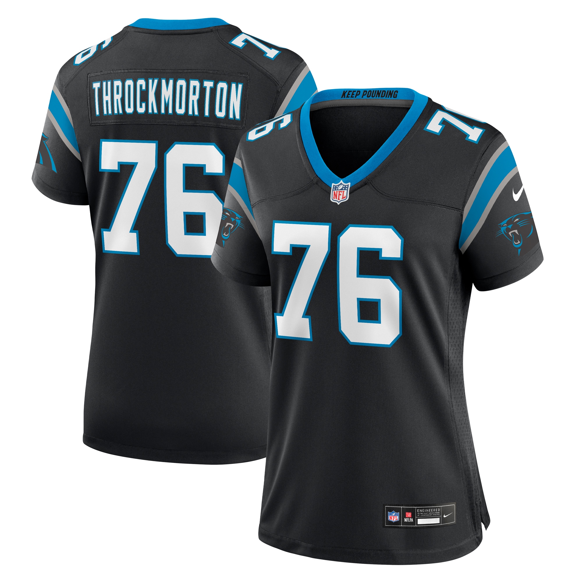 Calvin Throckmorton Carolina Panthers Game Jersey - Women's