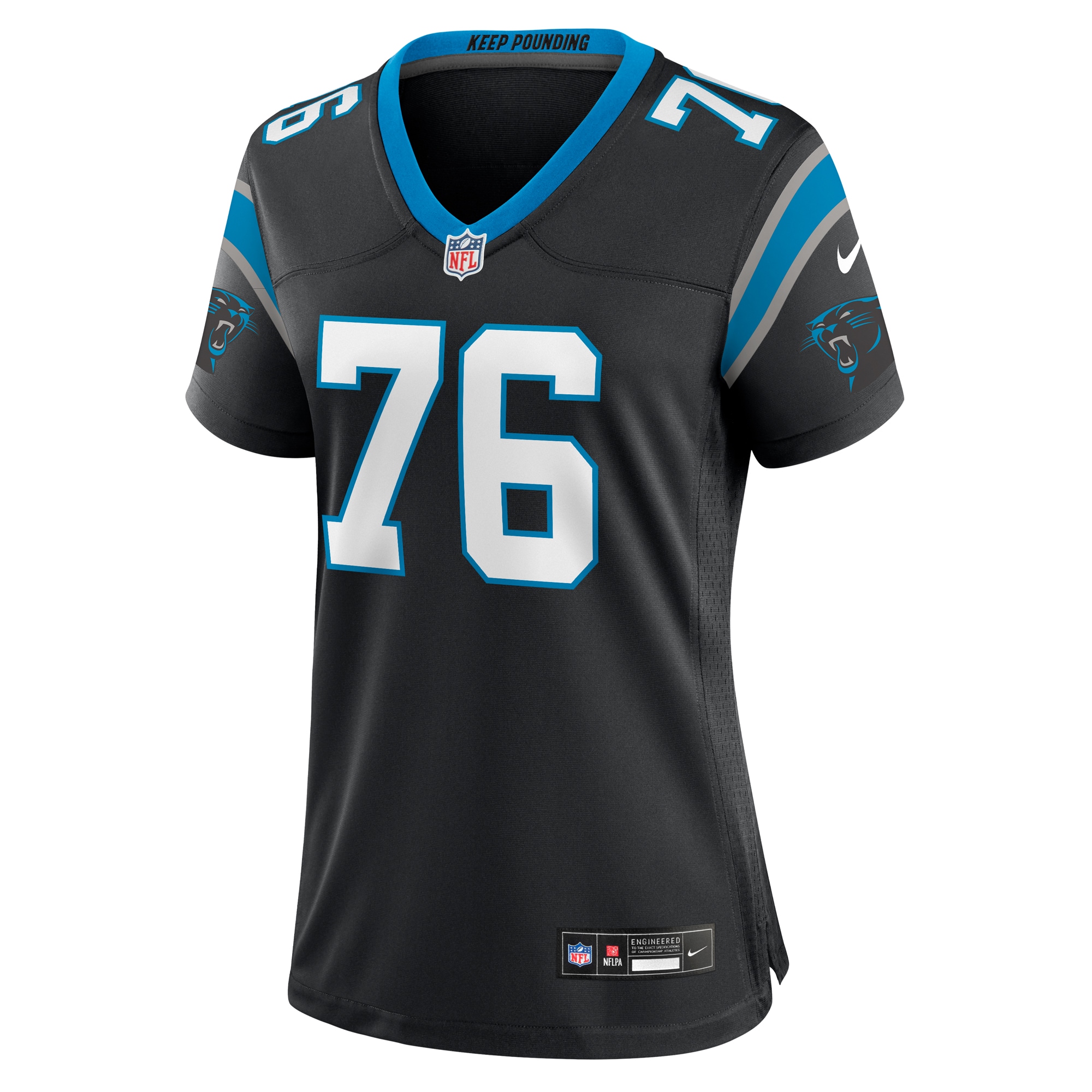 Alternative view of Calvin Throckmorton Carolina Panthers Game Jersey - Women's