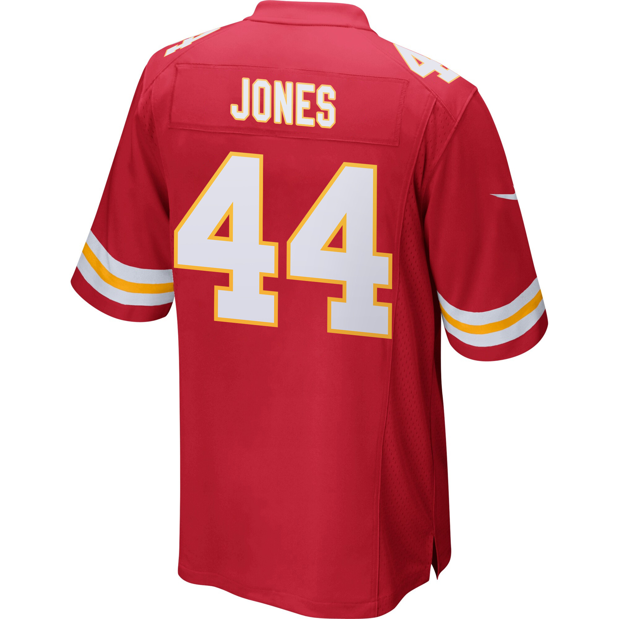 Alternative view of Cam Jones #44 Kansas City Chiefs Super Bowl LIX Game Jersey - Men's | Red