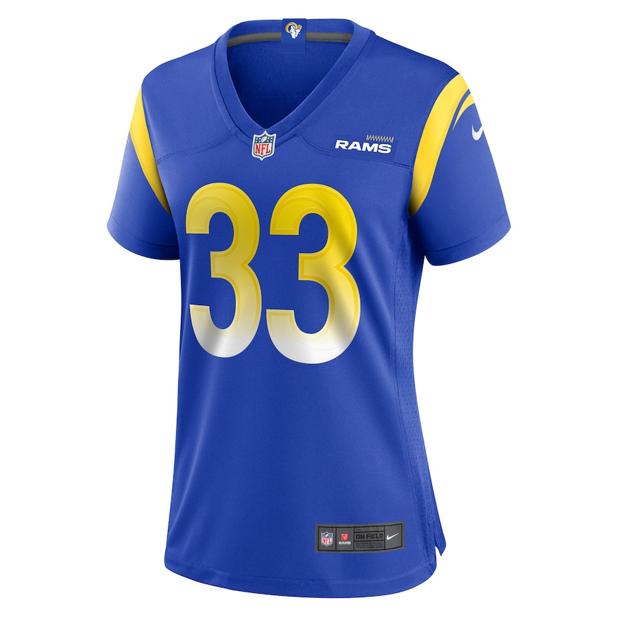 Alternative view of Cam Lampkin #33 Los Angeles Rams Game Jersey - Women's | Royal