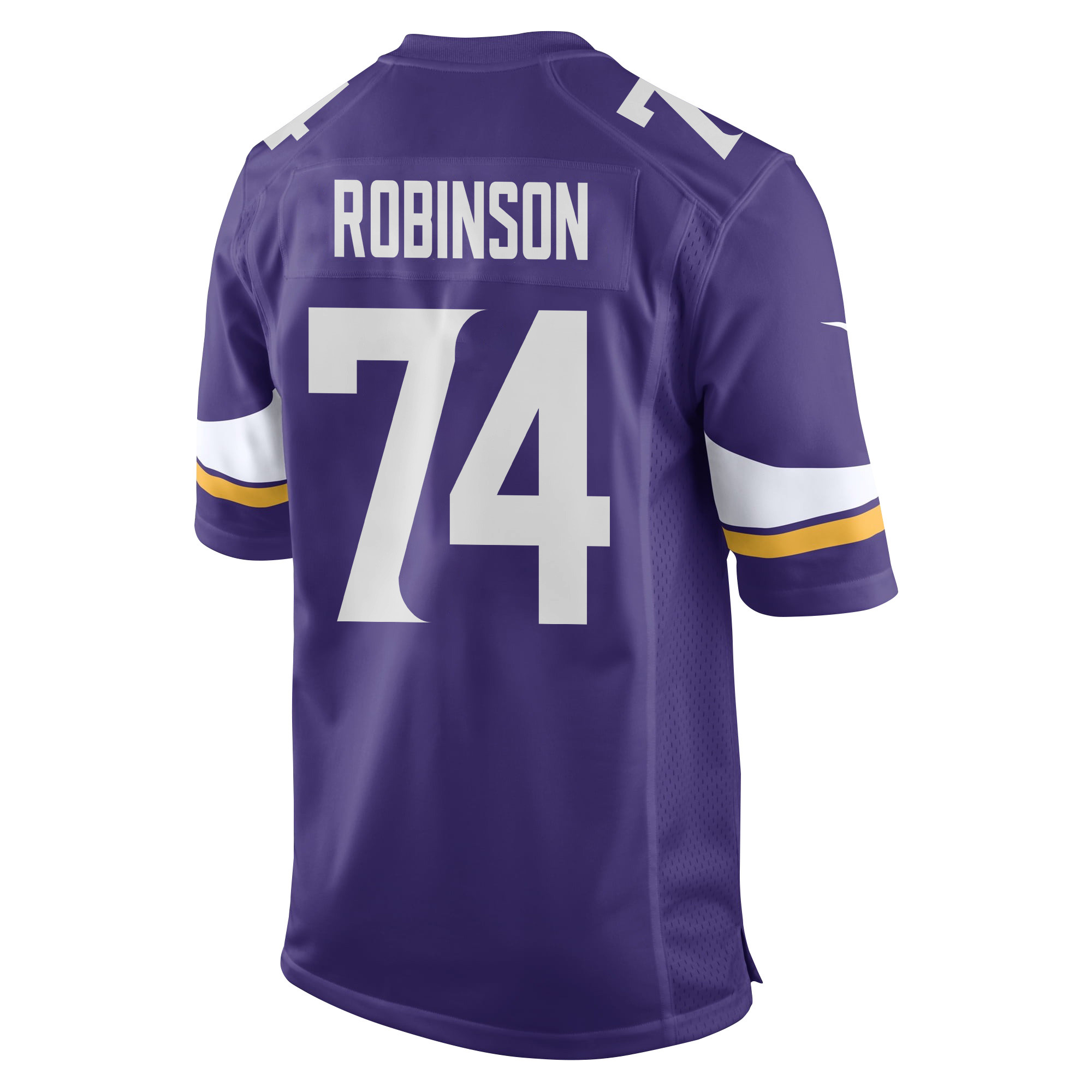 Alternative view of Cam Robinson #74 Minnesota Vikings Super Bowl LIX Game Jersey - Men's | Purple