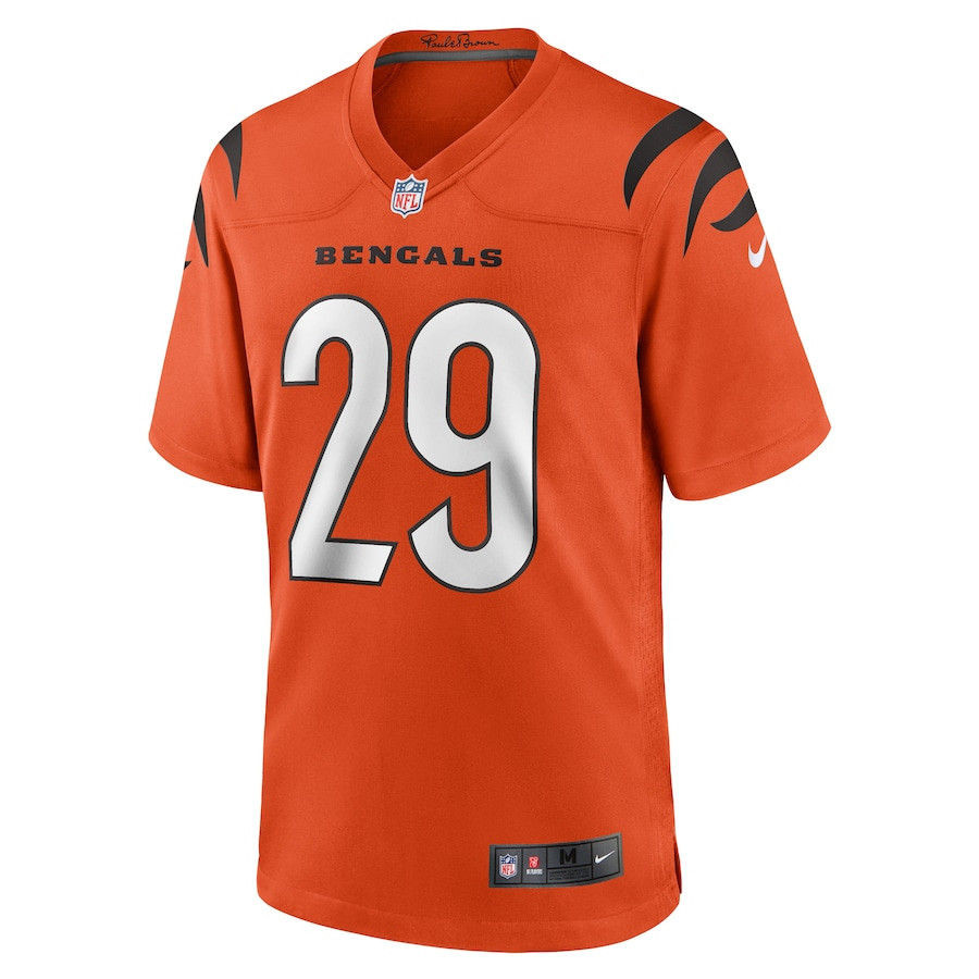 Alternative view of Cam Taylor-Britt #29 Cincinnati Bengals Alternate Game Jersey - Men's | Orange