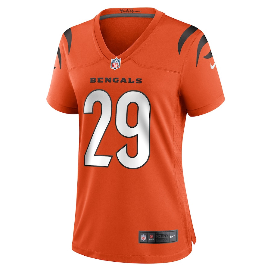 Alternative view of Cam Taylor-Britt #29 Cincinnati Bengals Alternate Game Jersey - Women's | Orange