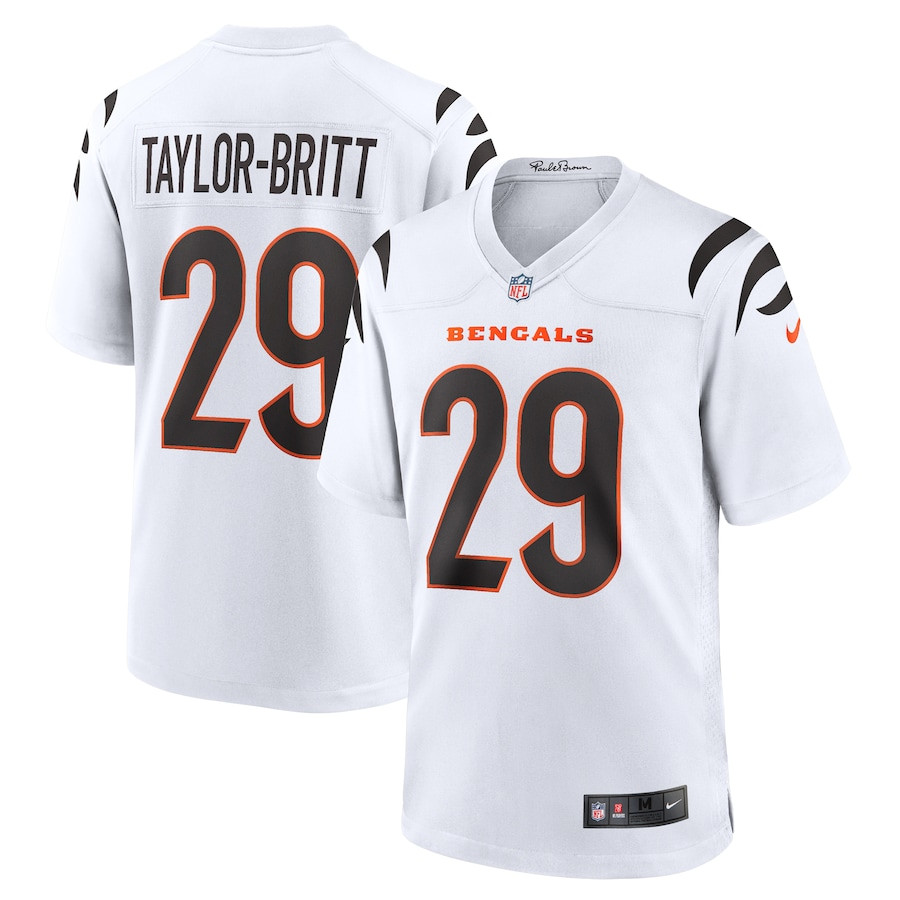 Cam Taylor-Britt #29 Cincinnati Bengals Game Jersey - Men's | White