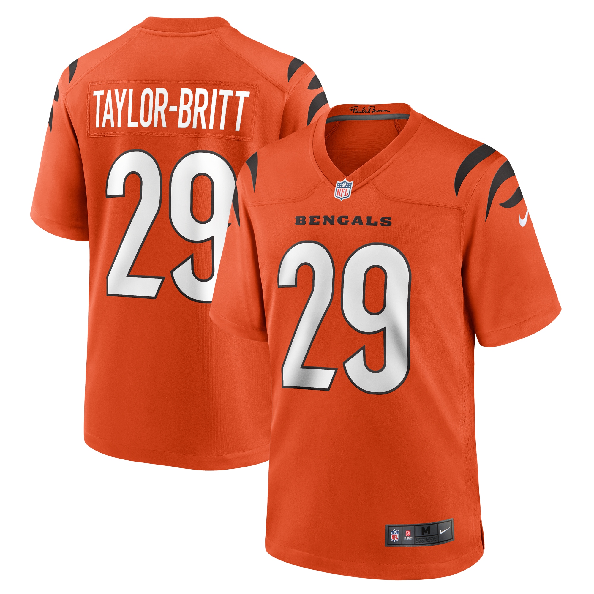 Cam Taylor-Britt Cincinnati Bengals Alternate Game Jersey - Men's | Britt Orange Alternate Game Jersey