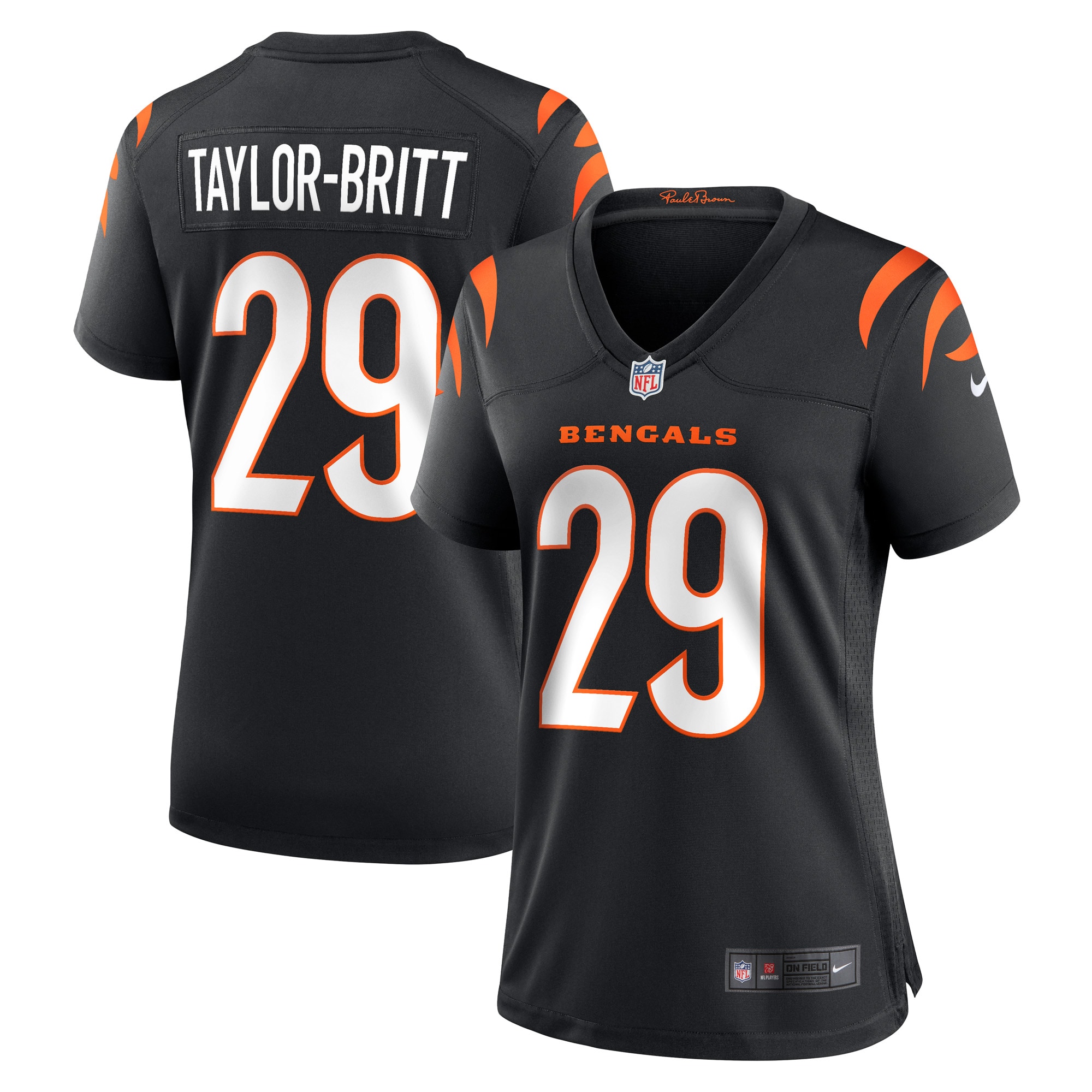 Cam Taylor-Britt Cincinnati Bengals Game Jersey - Women's | Britt Black Game Player Jersey