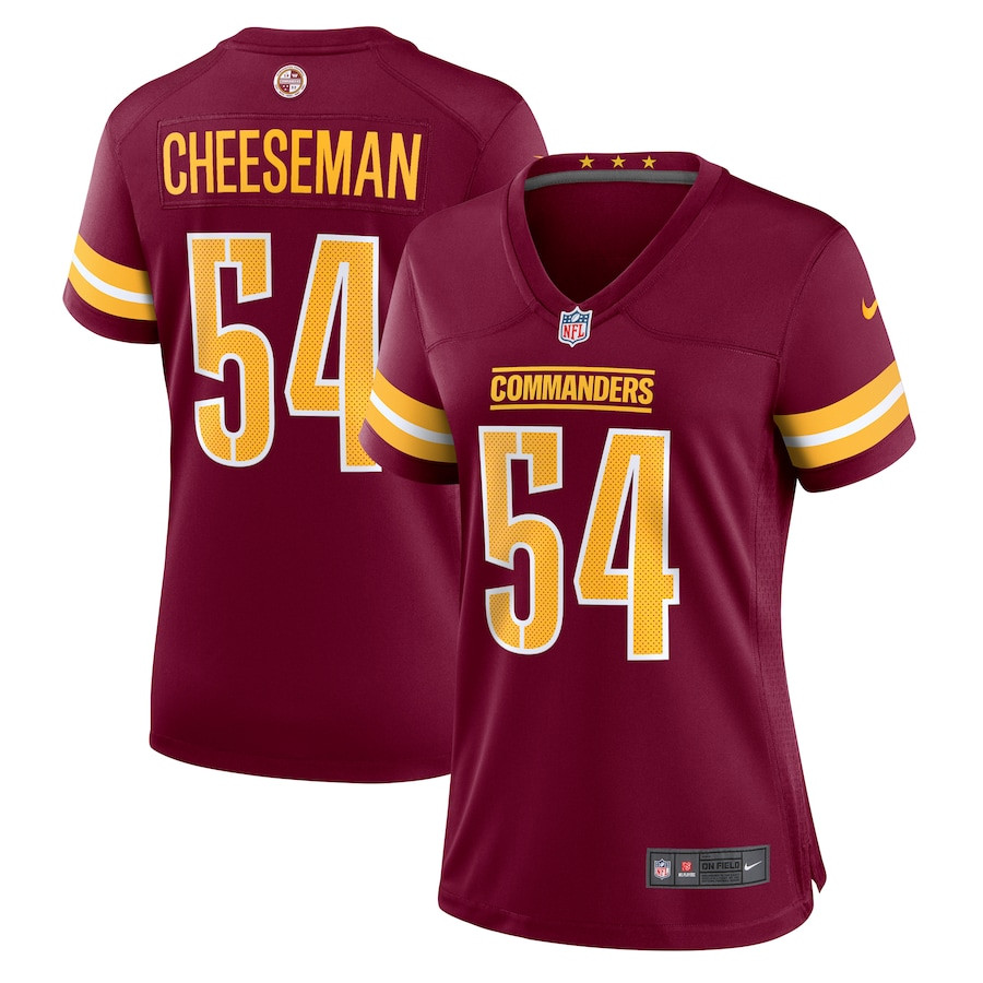Camaron Cheeseman #54 Washington Commanders Game Jersey - Women's | Burgundy