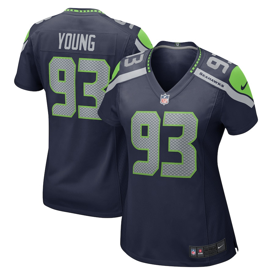 Cameron Young #93 Seattle Seahawks Game Jersey - Women's | College Navy