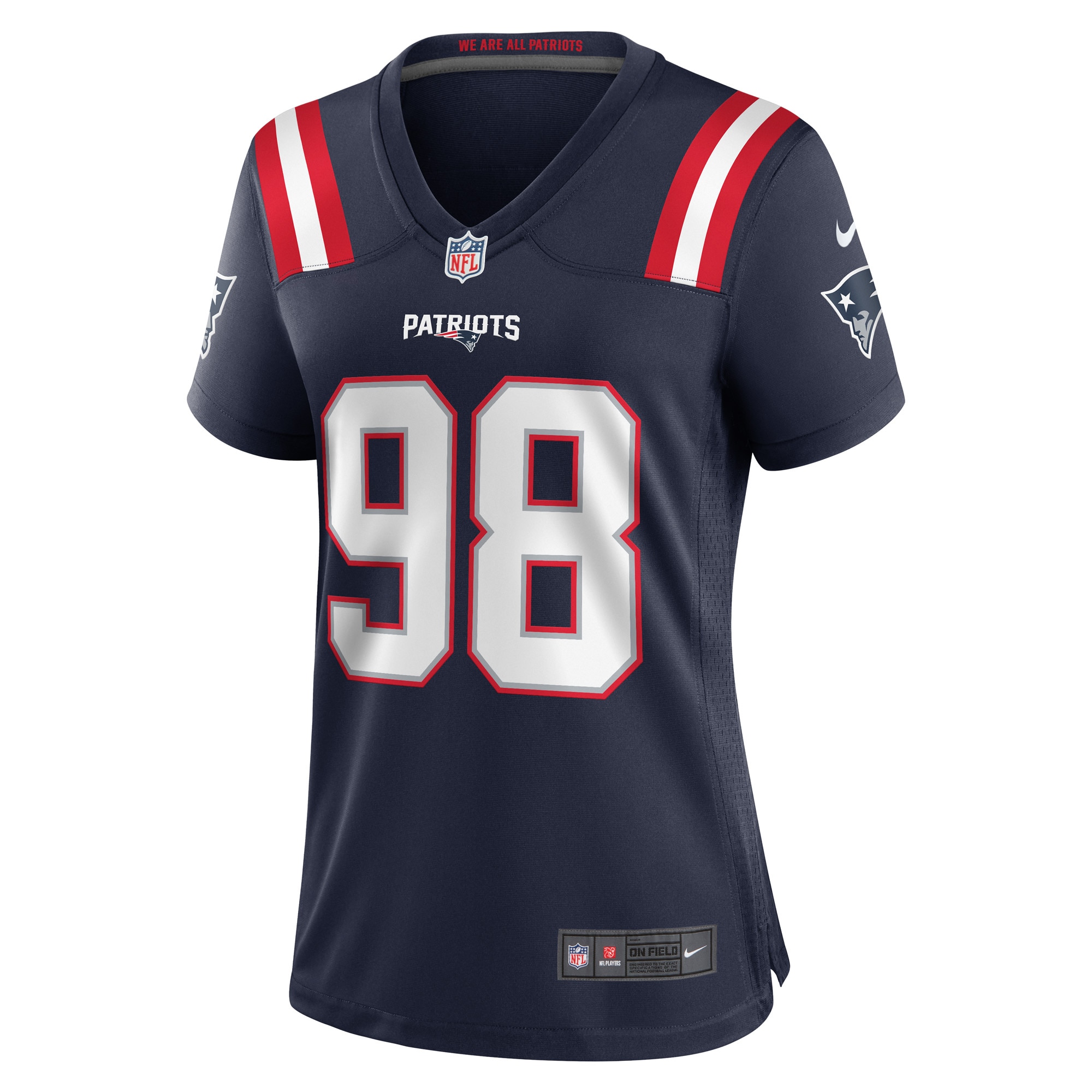 Alternative view of Carl Davis Jr. New England Patriots Game Jersey - Women's