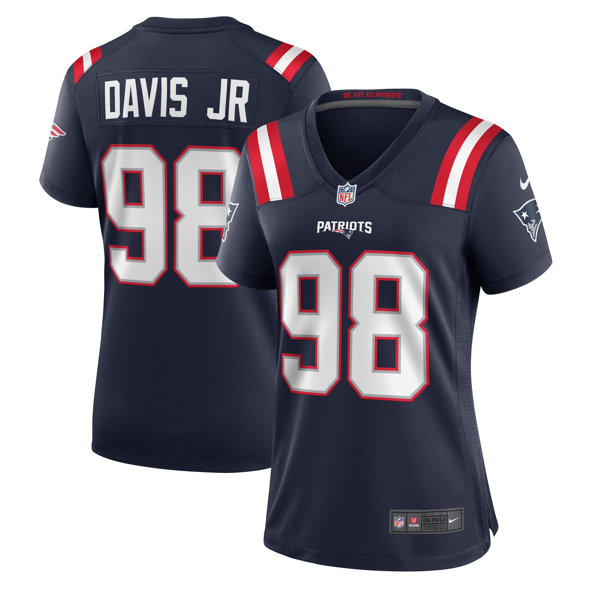 Carl Davis Jr. New England Patriots Game Jersey - Women's