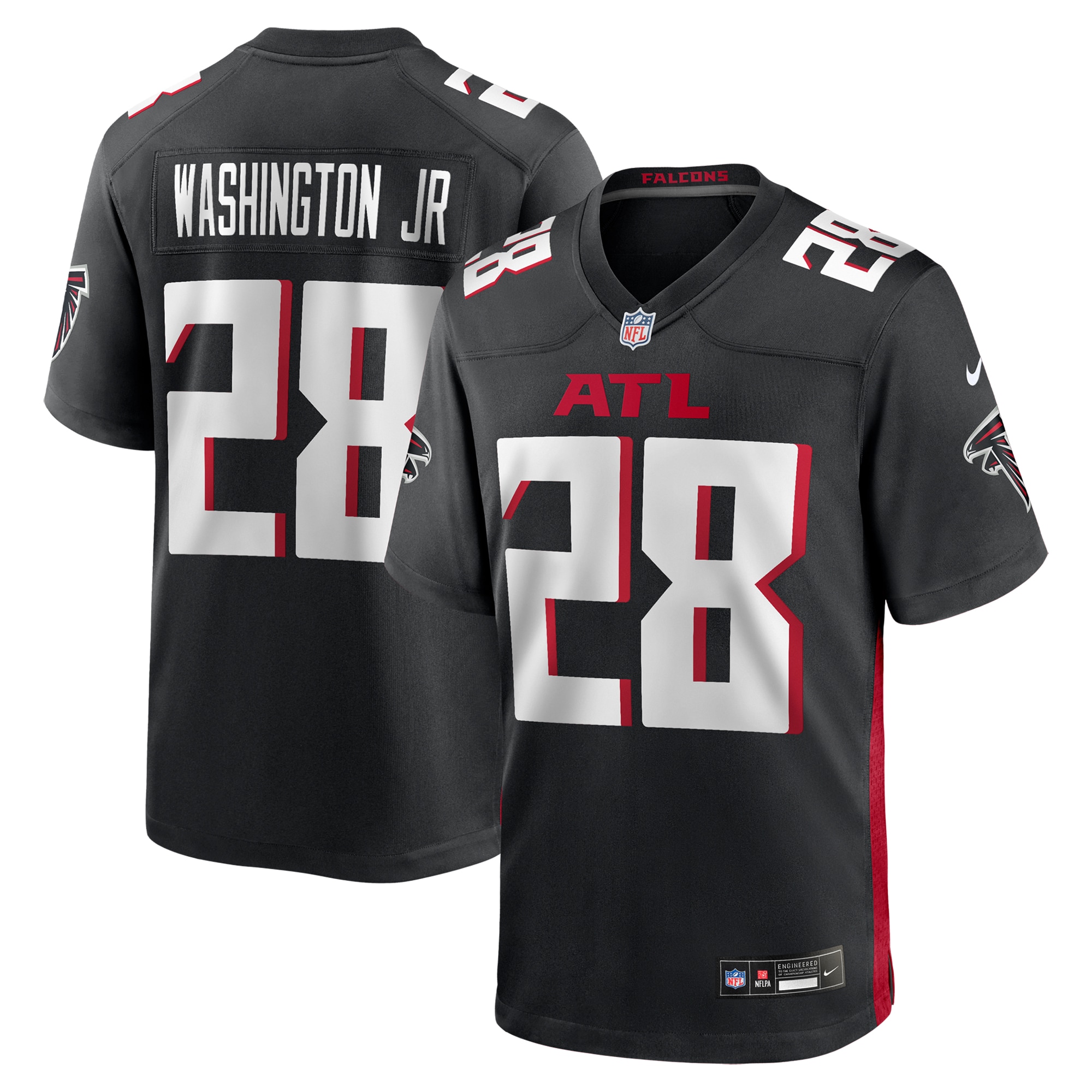 Carlos Washington Jr. Atlanta Falcons Game Jersey - Men's