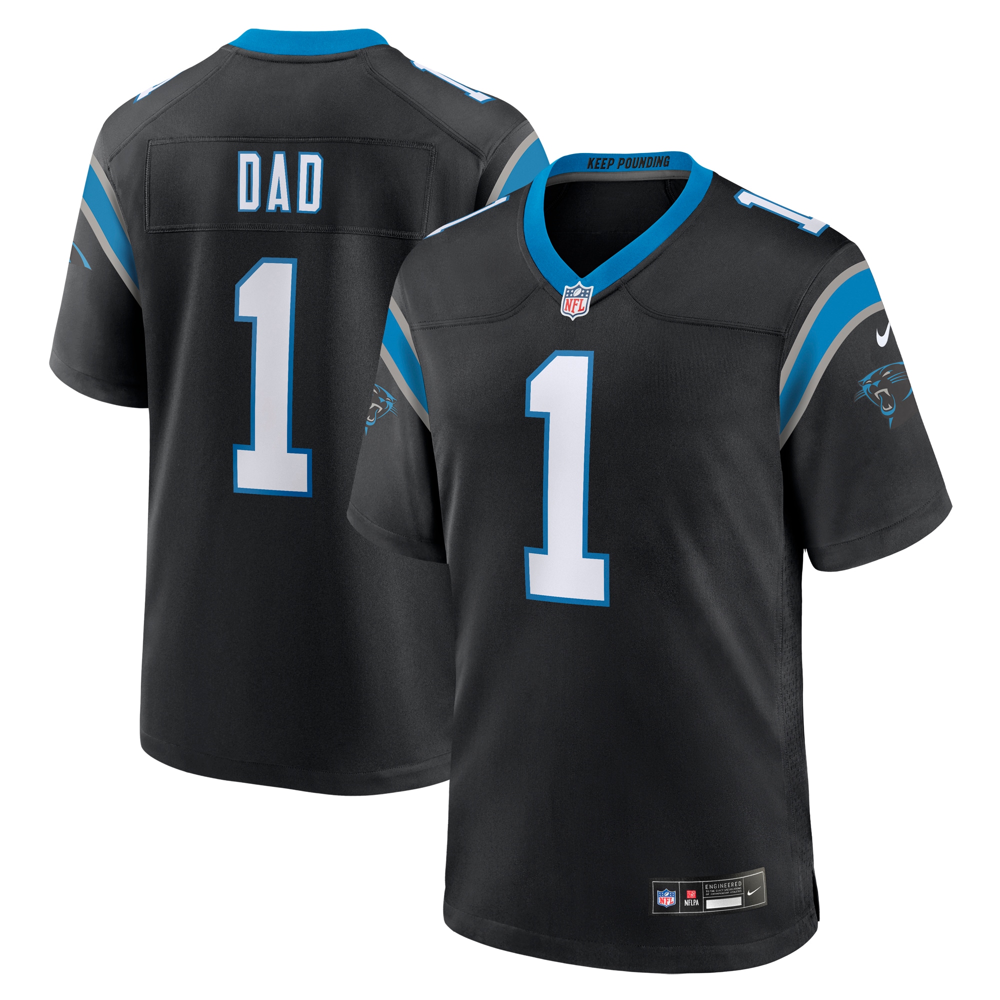 Carolina Panthers Number #1 Carolina Panthers Game Jersey - Men's