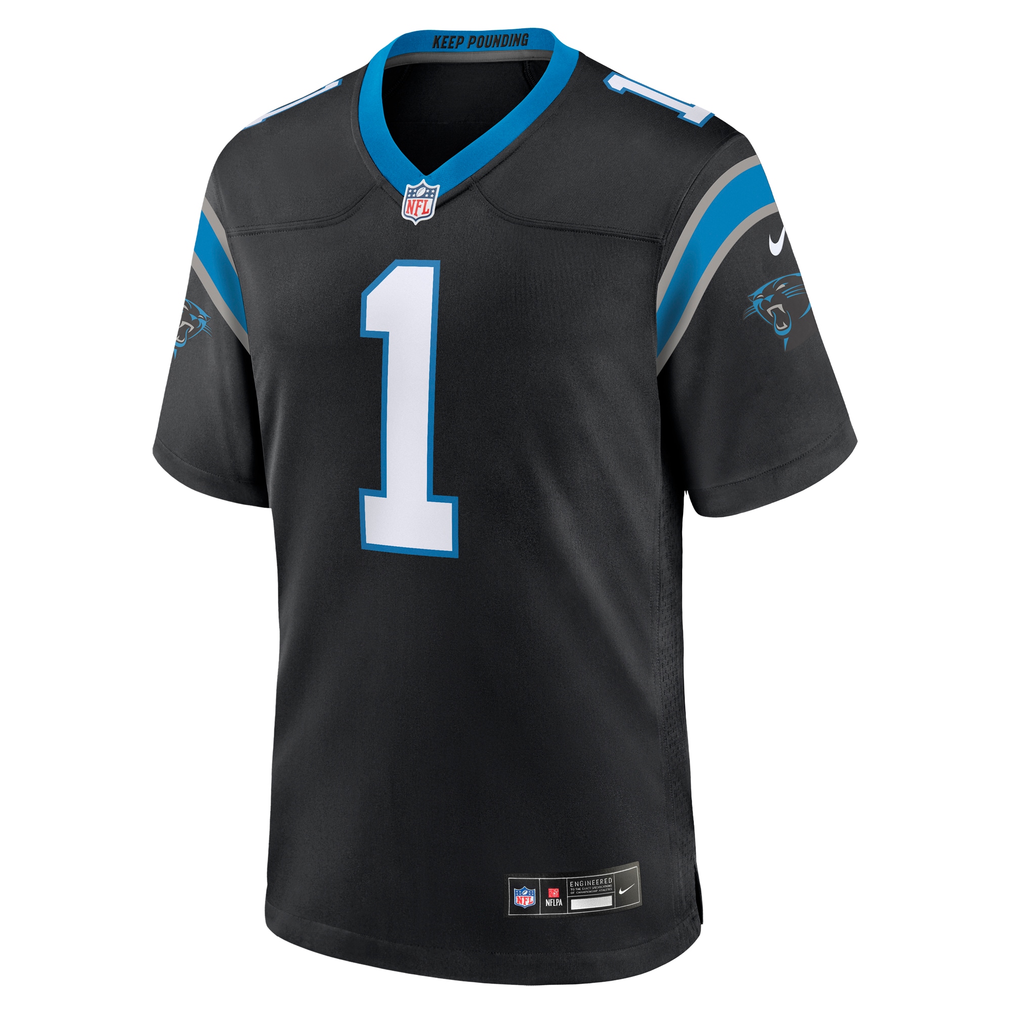 Carolina Panthers Number #1 Carolina Panthers Game Jersey - Men's - Image 2
