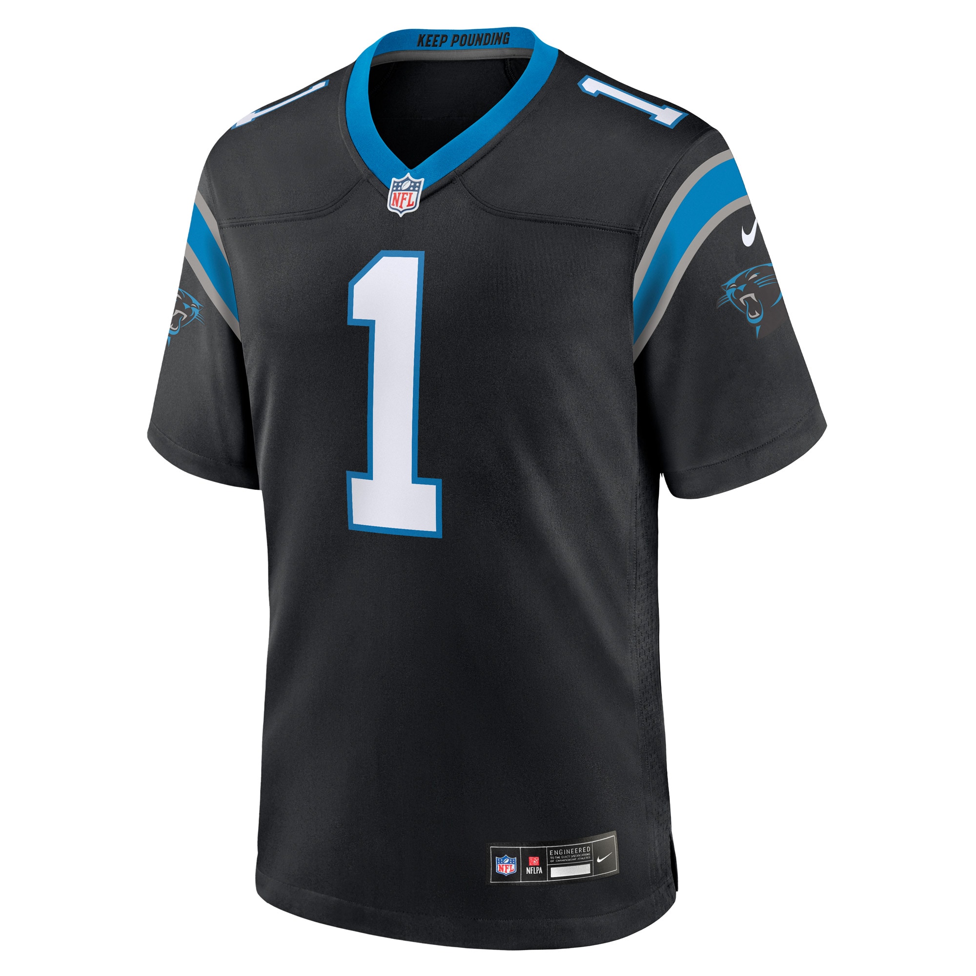 Carolina Panthers Number #1 Carolina Panthers Game Jersey - Men's - Image 2