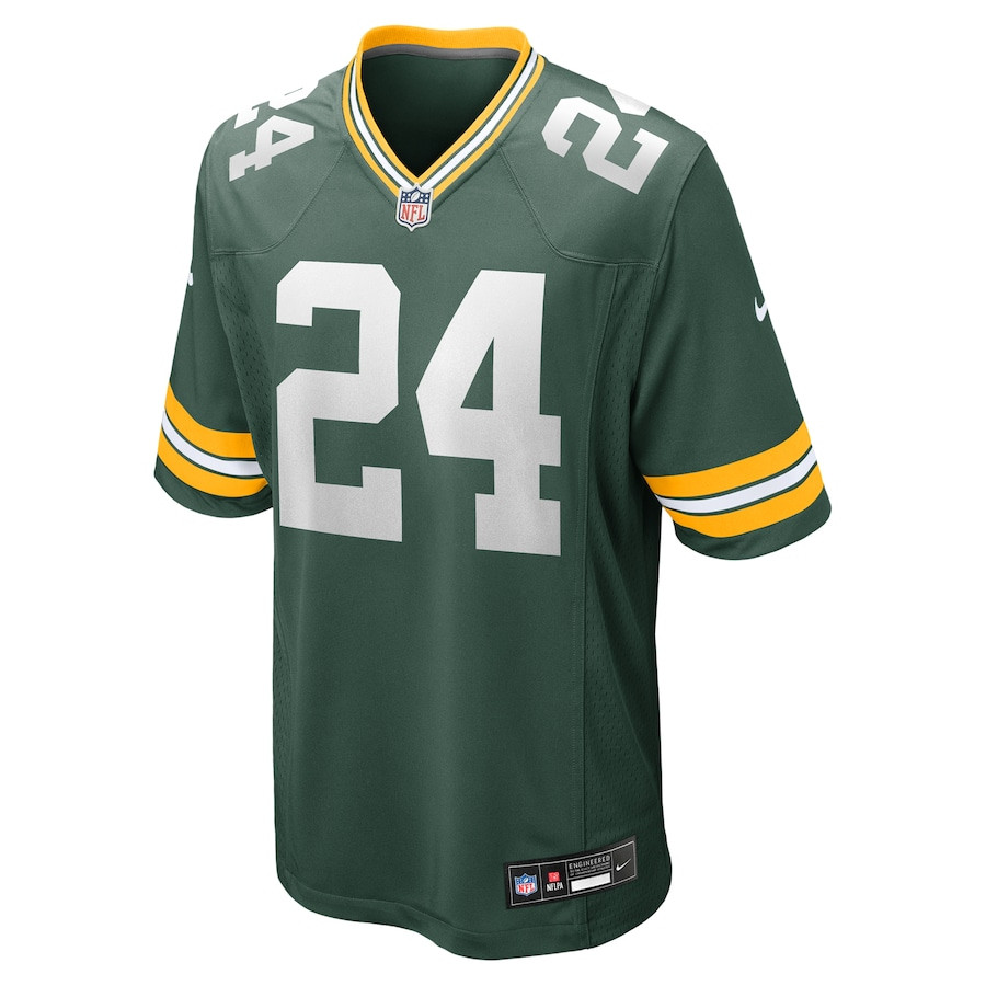 Alternative view of Carrington Valentine #24 Green Bay Packers Game Jersey - Men's | Green