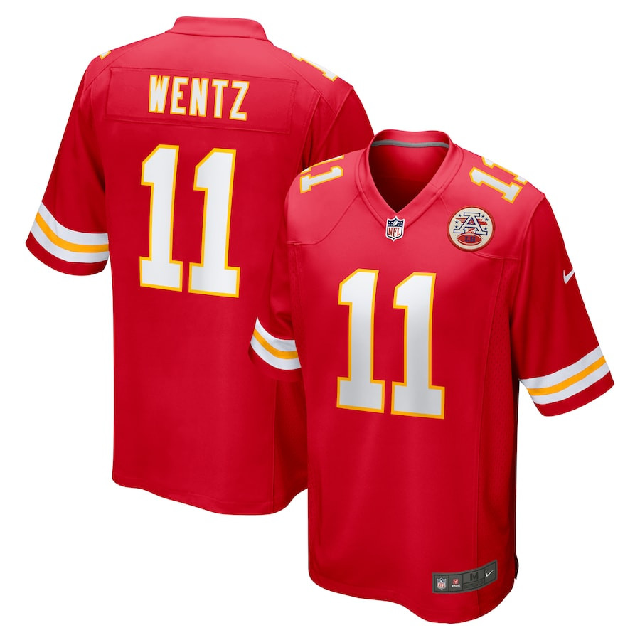Carson Wentz #11 Kansas City Chiefs Game Jersey - Men's | Red